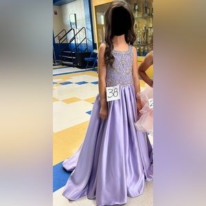 Tiffany Designs Girls Pageant Dress Lilac Glitz 6